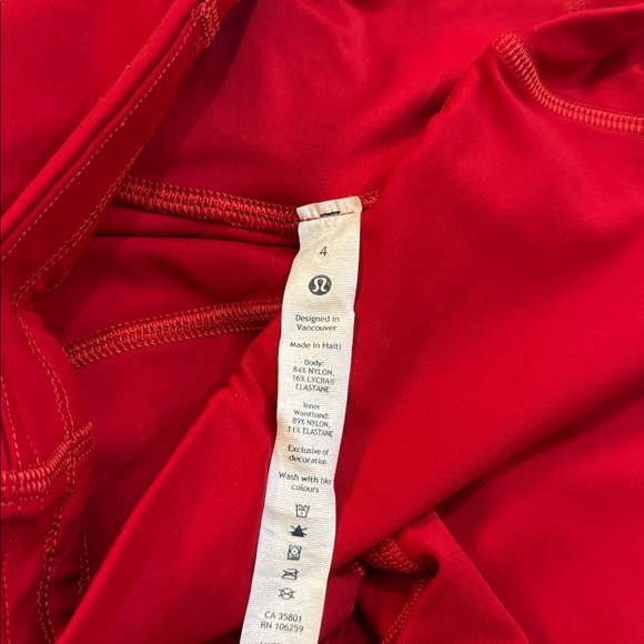 Lululemon Red Leggings - Picture 2 of 3